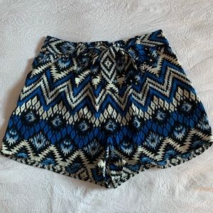 Monteau Aztec High Waisted Shorts